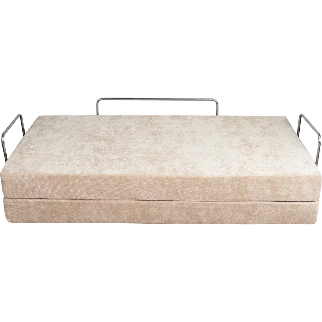 Диван бескаркасный (200×100×70 см), бежевый Chenille